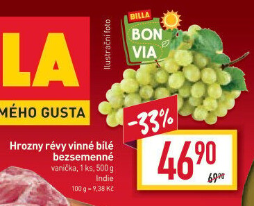 Hrozny bílé bezsemenné Billa Bonvia
