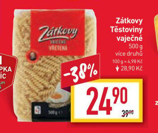 Těstoviny vaječné Zátkovy