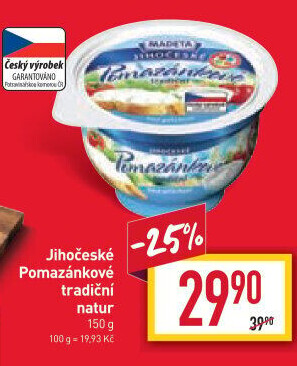 Tradiční pomazánkové Jihočeské Madeta
