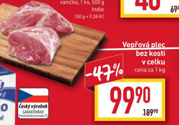 Vepřová plec bez kosti