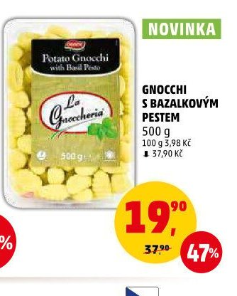 Gnocchi s bazalkovým pestem