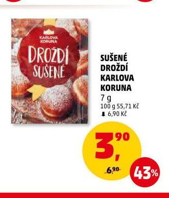 Sušené droždí Karlova Koruna