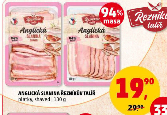 Anglická slanina Řezníkův talíř
