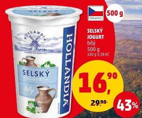 Bílý jogurt selský Hollandia