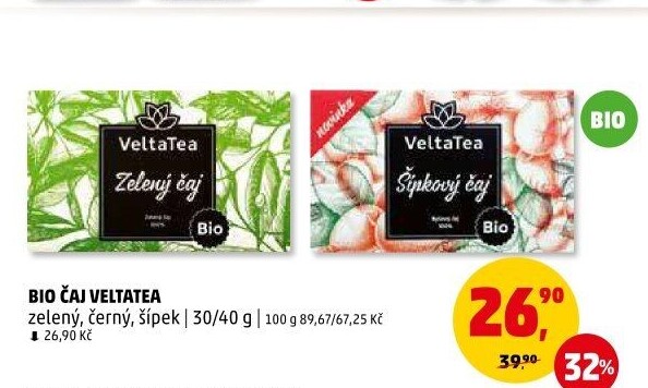 Čaj zelený bio Velta Tea