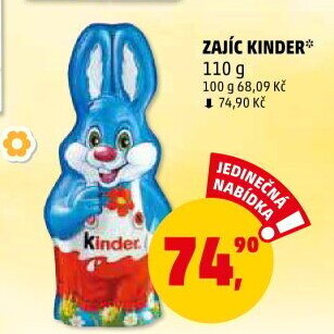 Čokoládový zajíc Kinder