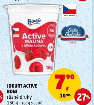 Jogurt ochucený Active Boni