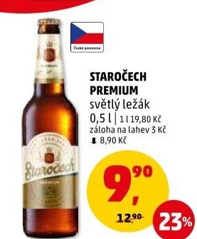 Pivo světlý ležák Premium Staročech