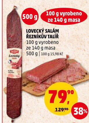 Salám lovecký Řezníkův talíř