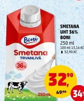 Smetana ke šlehání Boni 36%