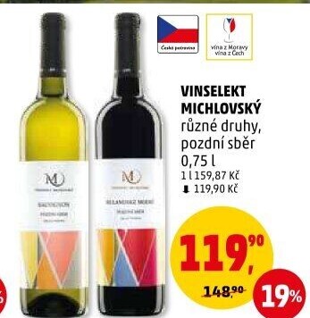 Vína Vinselekt Michlovský - pozdní sběr