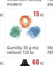 Gumičky 30 g mix velikostí 120 ks