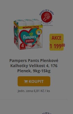 Pampers Pants Plenkové Kalhotky Velikost 4