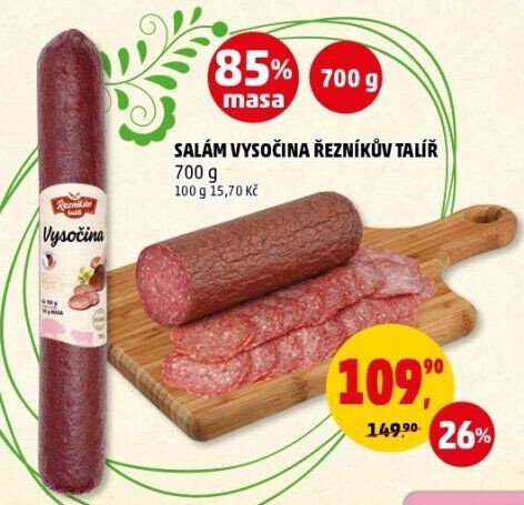 SALÁM VYSOČINA ŘEZNÍKŮV TALÍŘ