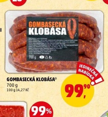 GOMBASECKÁ KLOBÁSA