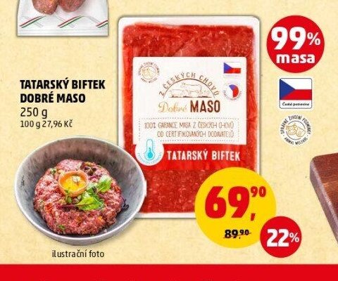 TATARSKÝ BIFTEK DOBRÉ MASO