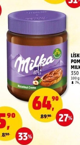 Lískooříšková pomazánka Milka