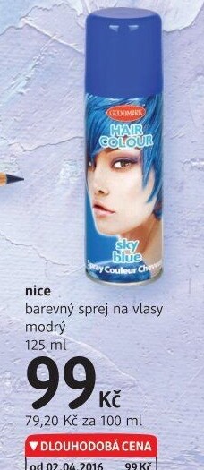 Barva na vlasy ve spreji Nice