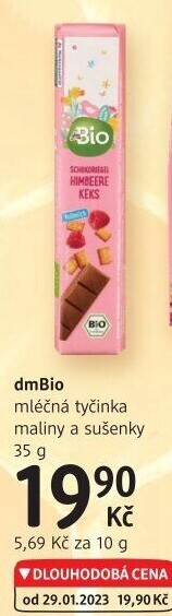 Čokoládová tyčinka dm Bio