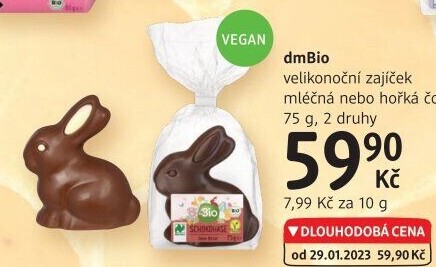 Čokoládový zajíc dm Bio