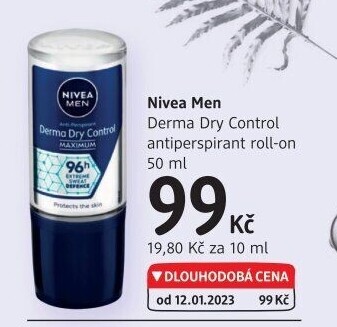 Deodorant kuličkový roll-on Derma Dry Control Nivea