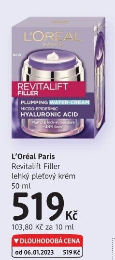 Krém pleťový proti vráskám Revitalift Filler L'