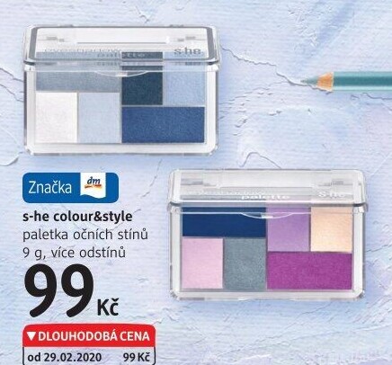 Oční stíny s-he color &amp