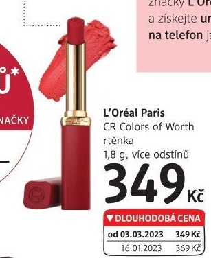 Rtěnka Color of Worth L'