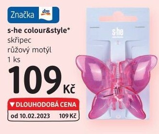 Skřipec do vlasů s-he color &amp