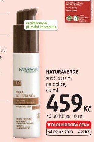 Šnečí sérum na obličej Naturaverde