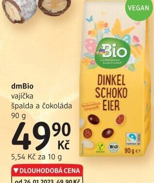 Špaldová vajíčka v čokoládě dm Bio