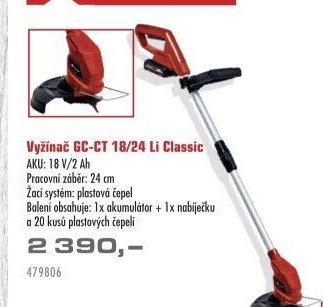 Vyžínač GC-CT 18/24 Li Classic - UNI HOBBY akcniletaky.com