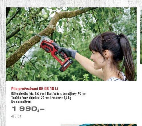 Pila prořezávací GE-GS 18 Li - UNI HOBBY akcniletaky.com
