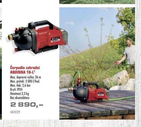 Čerpadlo zahradní AQUINNA 18-L - UNI HOBBY akcniletaky.com