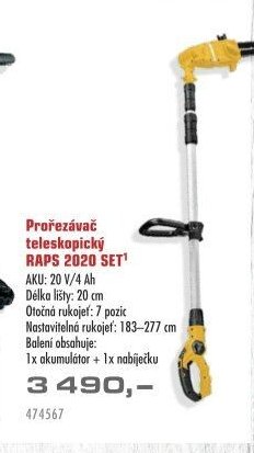 Prořezávač teleskopický RAPS 2020 SET - UNI HOBBY akcniletaky.com