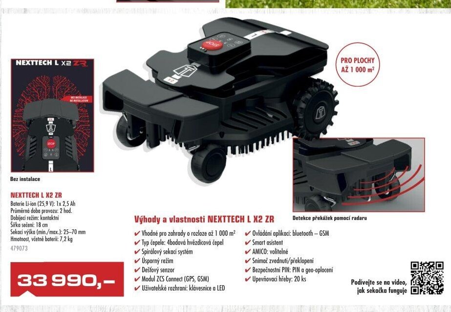 Robotická sekačka NEXTTECH L X2 ZR - UNI HOBBY akcniletaky.com