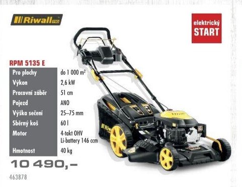 Riwall RPM 5135 E - UNI HOBBY akcniletaky.com