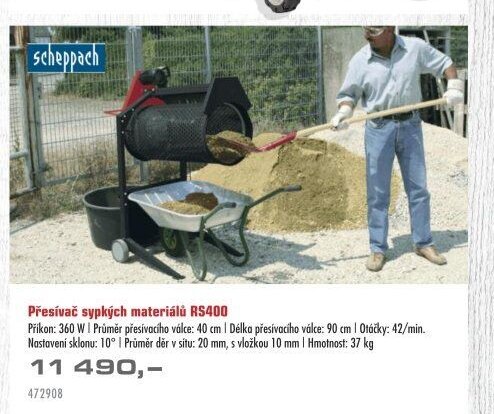 scheppach Přesívač sypkých materiálů RS400 - UNI HOBBY akcniletaky.com