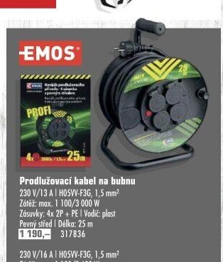 Emos Prodloužovací kabel na bubnu (230 V/13 A) - UNI HOBBY akcniletaky.com