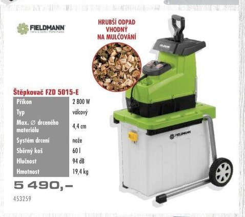 Štěpkovač FZD 5015-E - UNI HOBBY akcniletaky.com