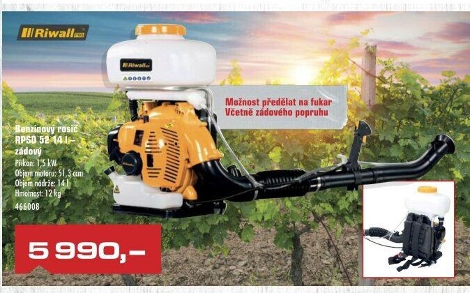 Benzinový rosič RPSD 52 14 l - UNI HOBBY akcniletaky.com