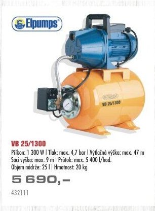 Elpumps VB 25/1300 - UNI HOBBY akcniletaky.com