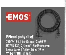 EMOS Přívod pohyblivý 10 m - UNI HOBBY akcniletaky.com