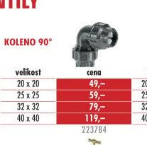 KOLENO 90° - UNI HOBBY akcniletaky.com