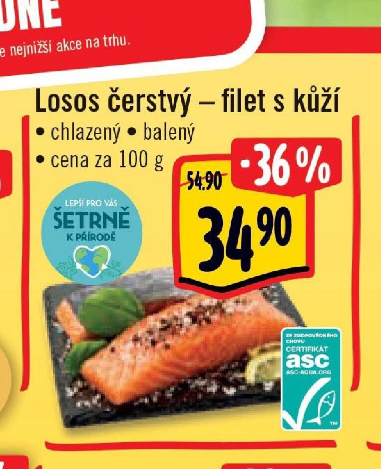 Losos čerstvý – filet s kůží