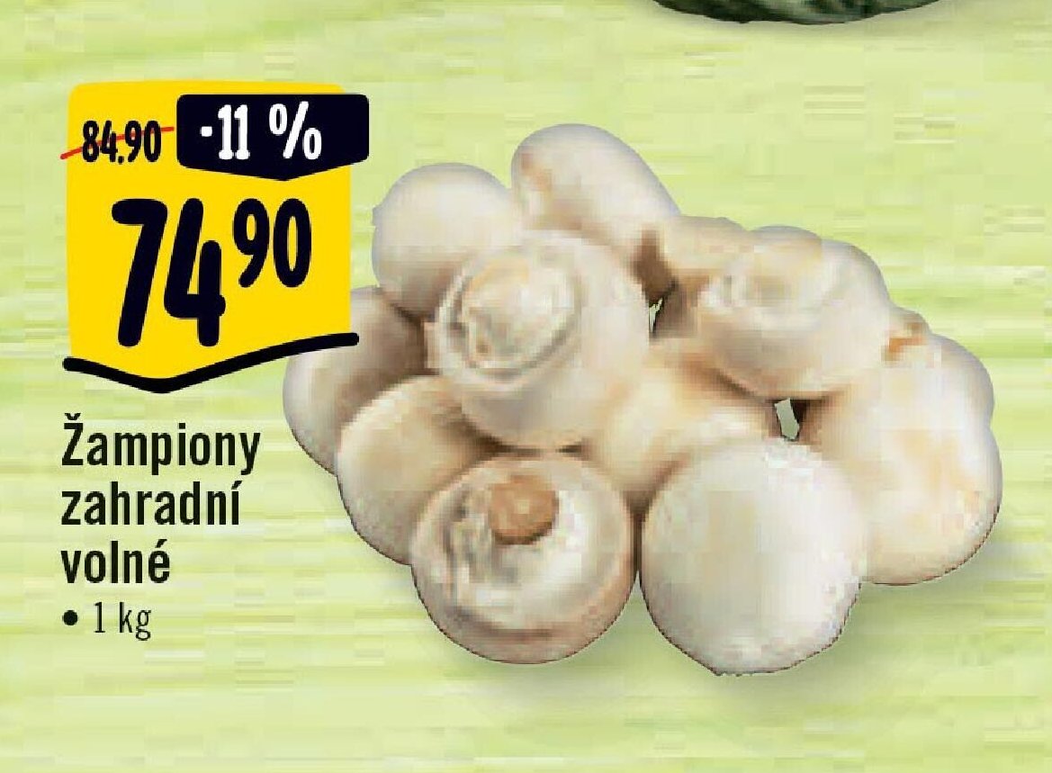 Žampiony zahradní volné
