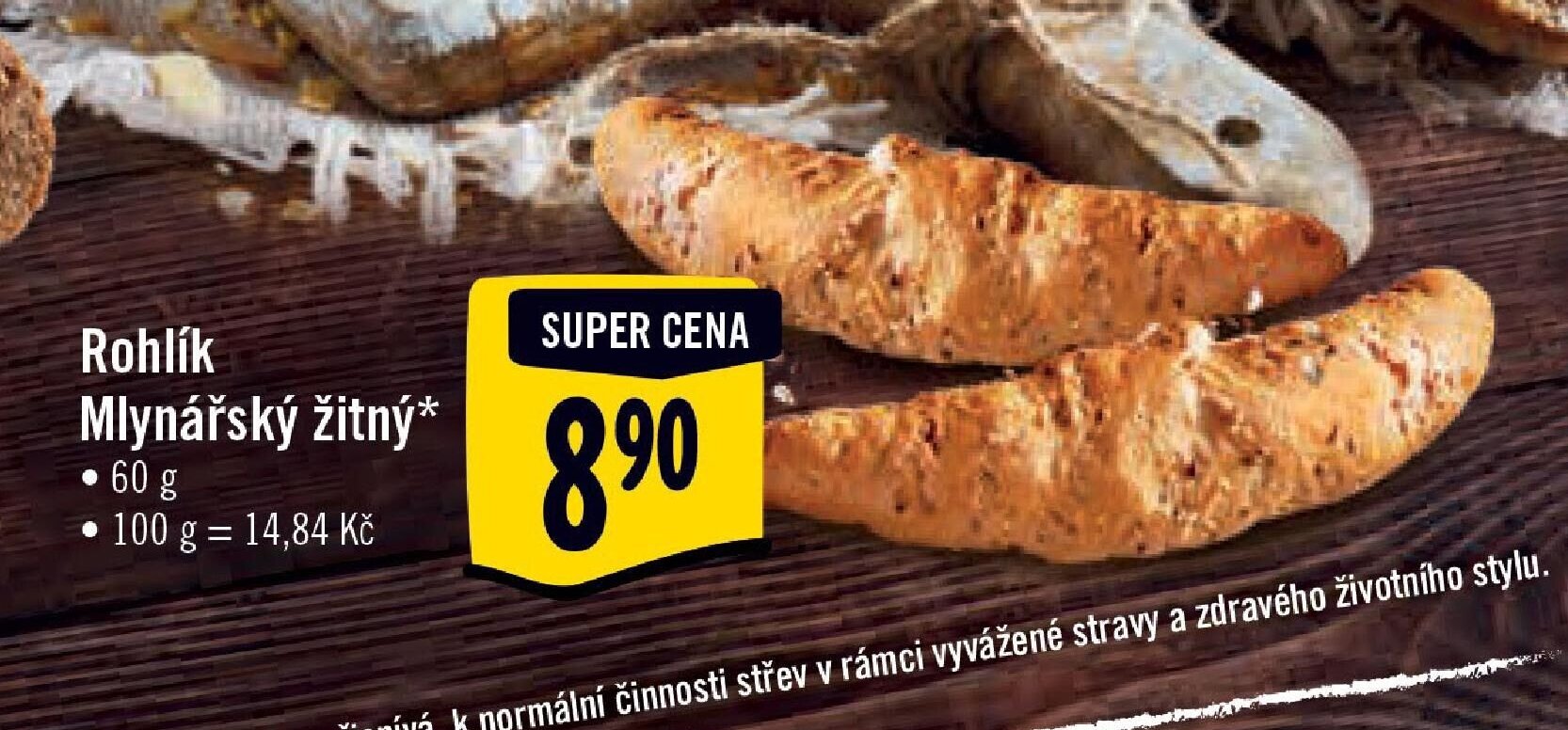 Rohlík Mlynářský žitný*