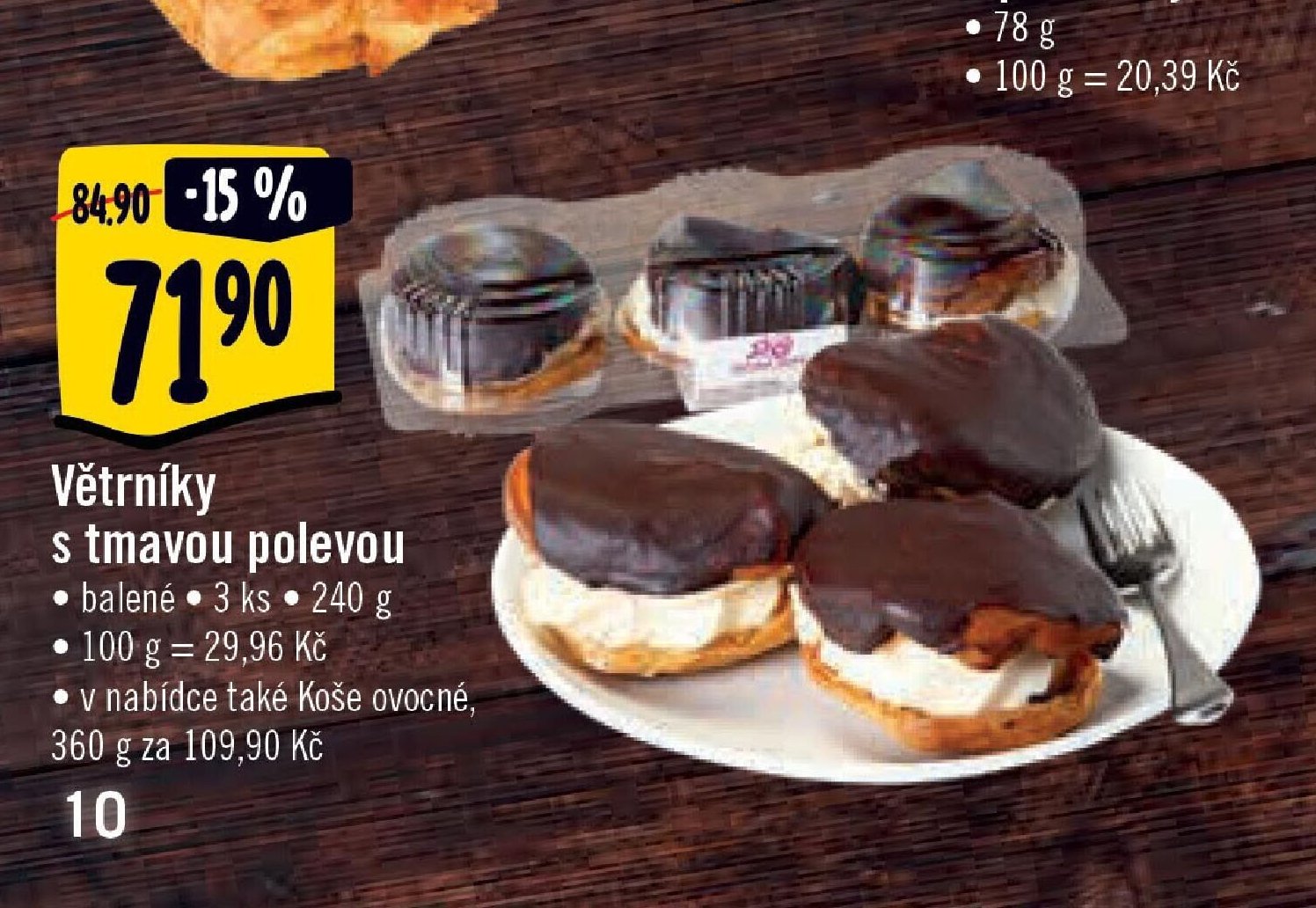 Větrníky s tmavou polevou
