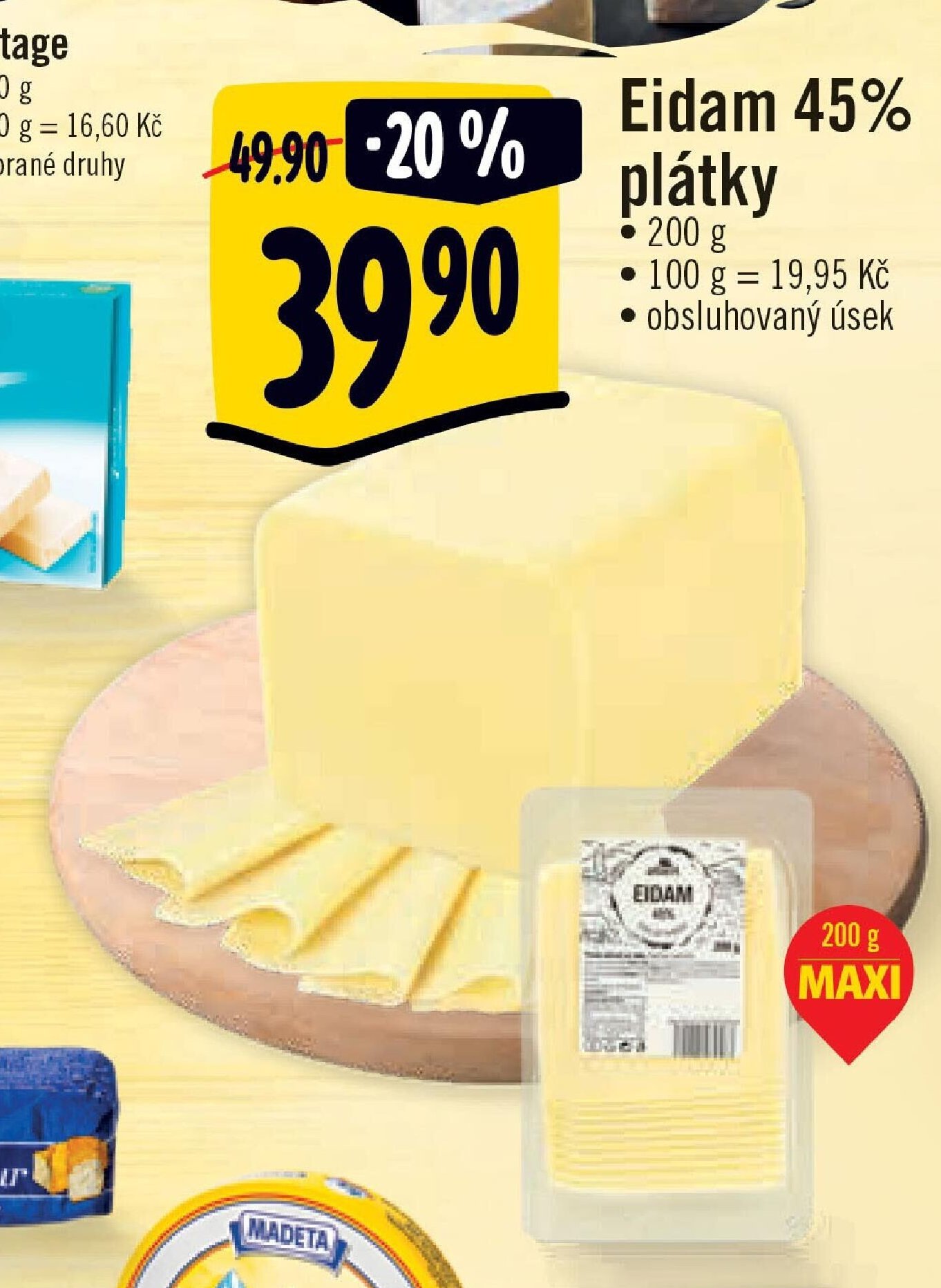 Eidam 45% plátky