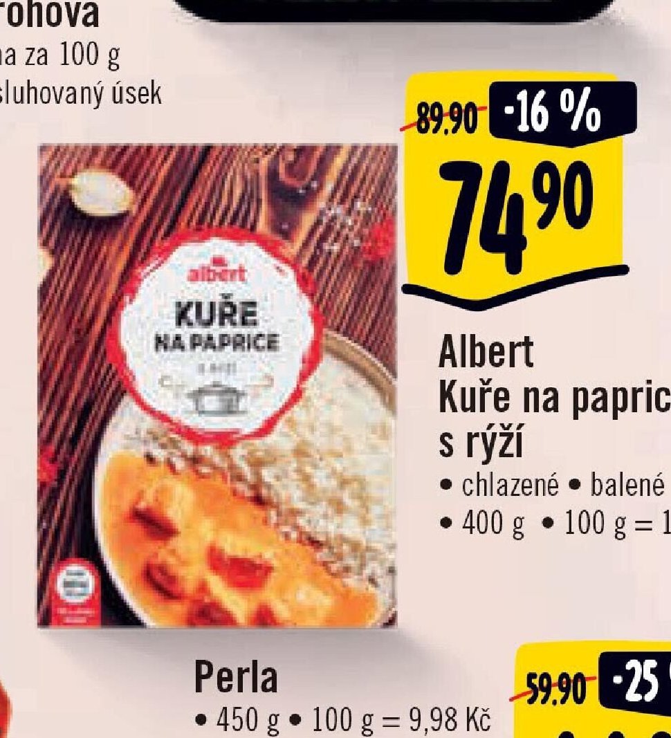 Albert Kuře na paprice s rýží
